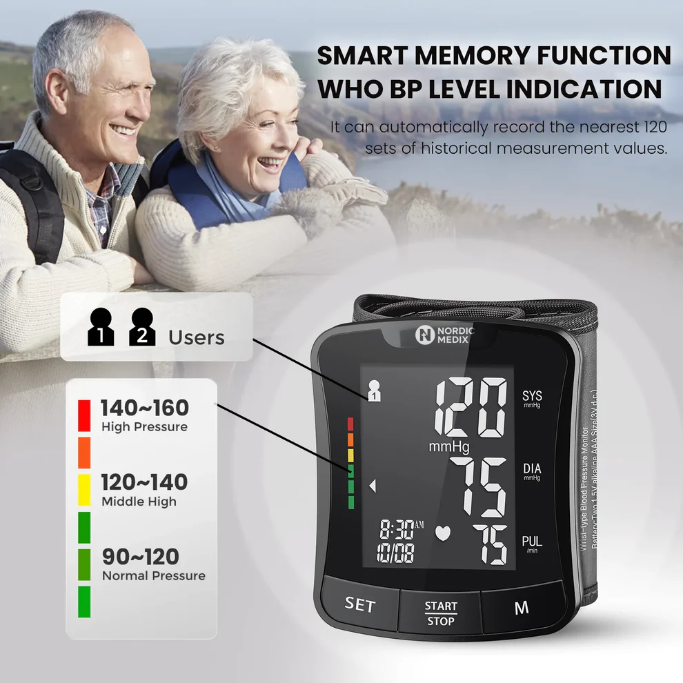 NordicMedix Digital Wrist Blood Pressure Monitor