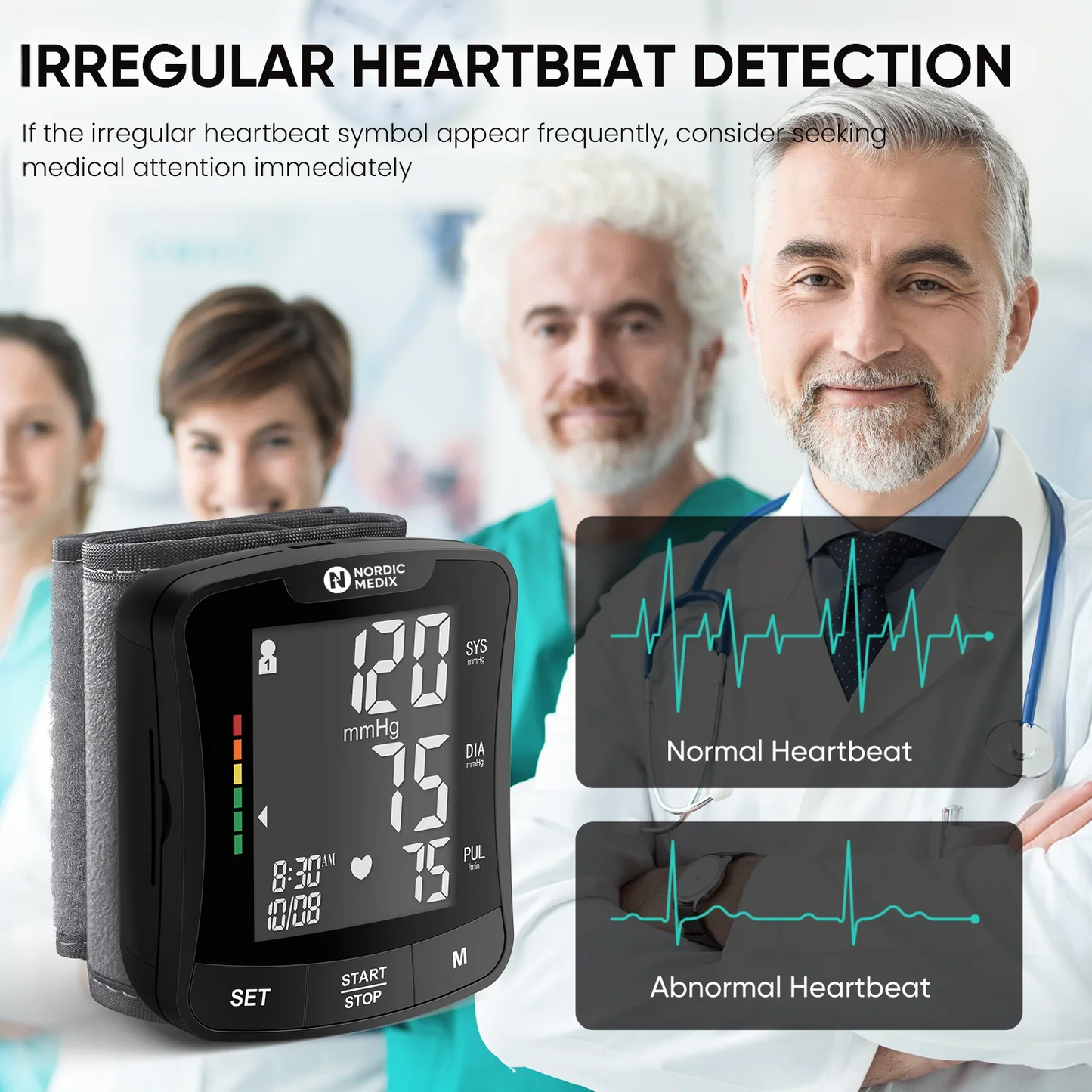 NordicMedix Digital Wrist Blood Pressure Monitor