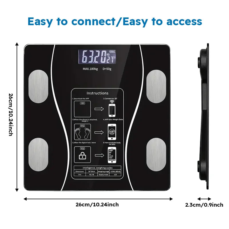 Nordic Medix Smart Body Fat Scale – Digital Bluetooth Bathroom Scale